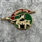 1996 Atlanta Olympics Coca-Cola Javelin Green Pin Vintage Enamel Sponsor Ad