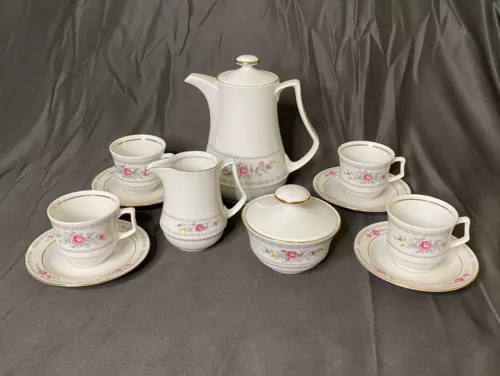 Vintage Jlmenau von Henneberg Porzellan Child’s 13 Piece Tea Set Germany