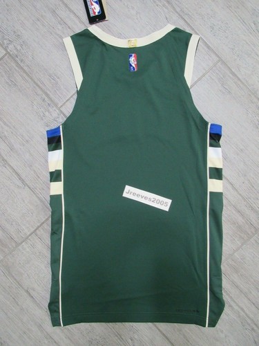 NWT Nike NBA ADV Authentic 75th Anniversary Milwaukee Bucks Blank Jersey Sz 40 - Picture 5 of 5