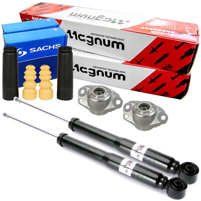 2x Magnum Technology Stoßdämpfer + Service-Kit + Domlager Hinten für A1 A2