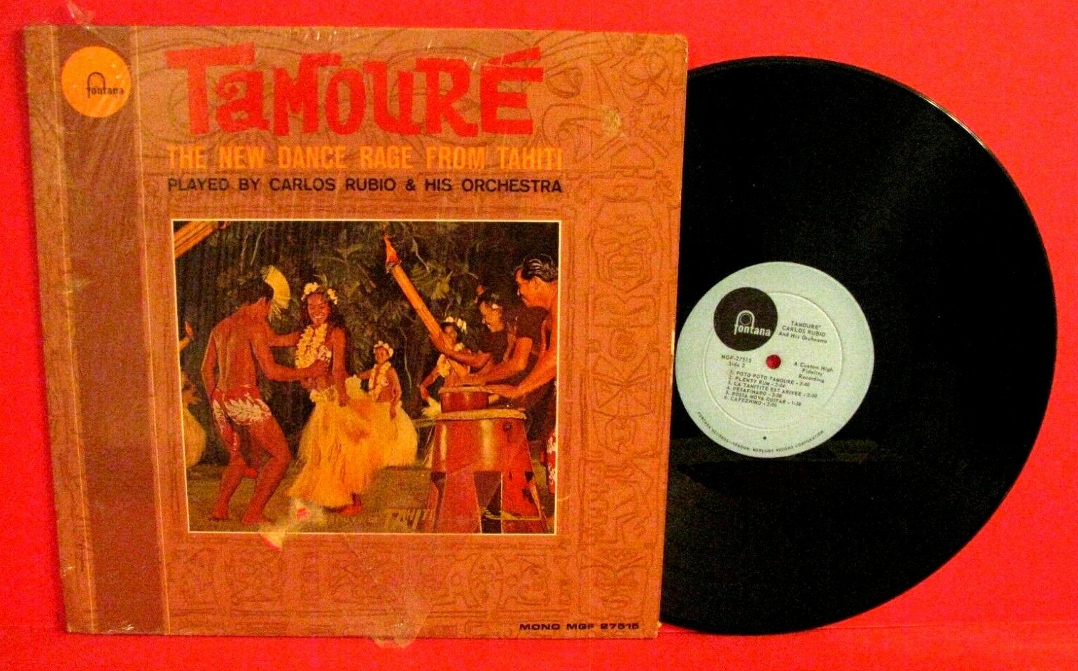 CARLOS RUBIO & ORCH.~TAMOURE LP MONO Latin Free Shipping