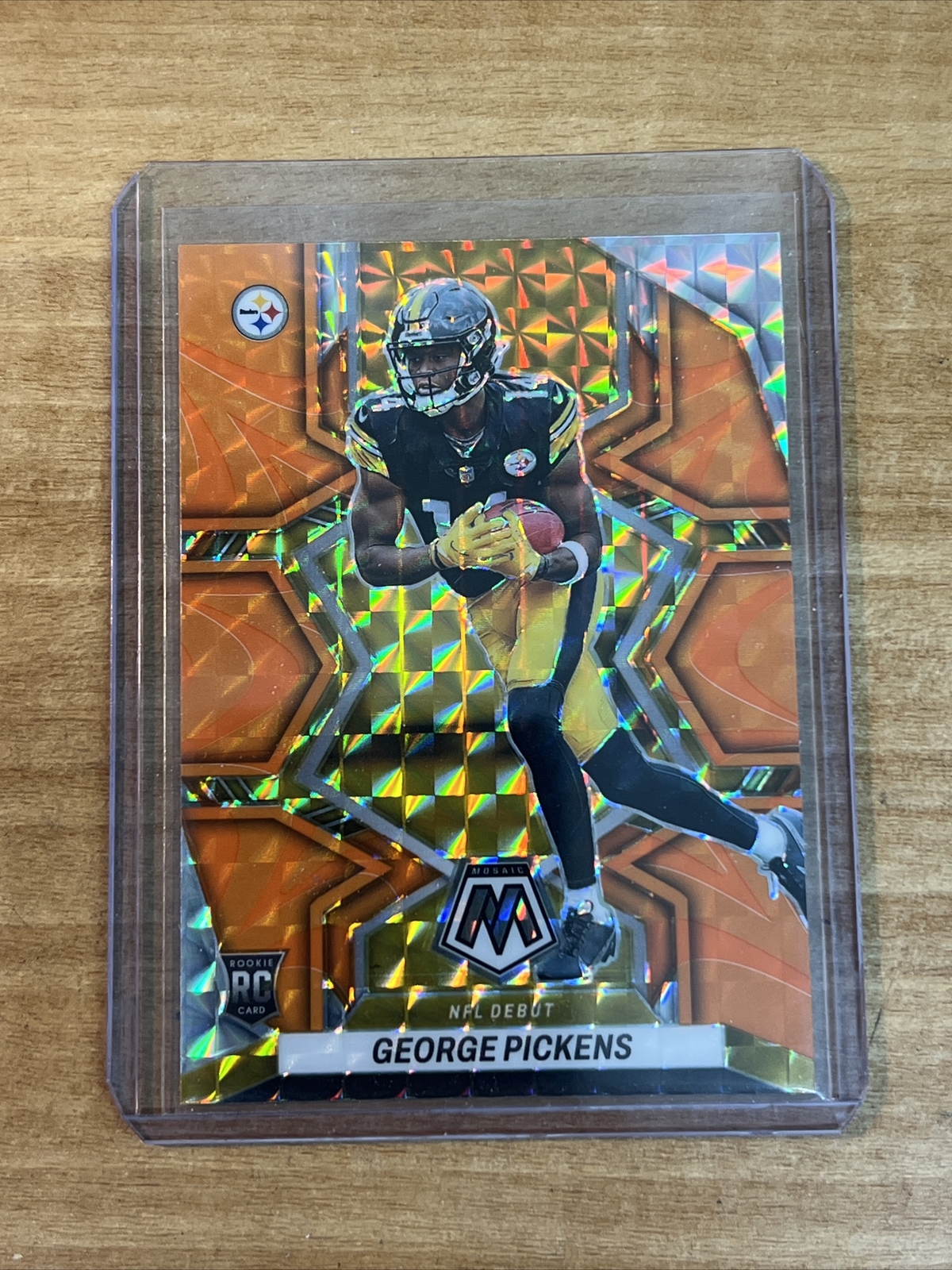 2022 Mosaic George Pickens #282 Orange Reactive RC STEELERS