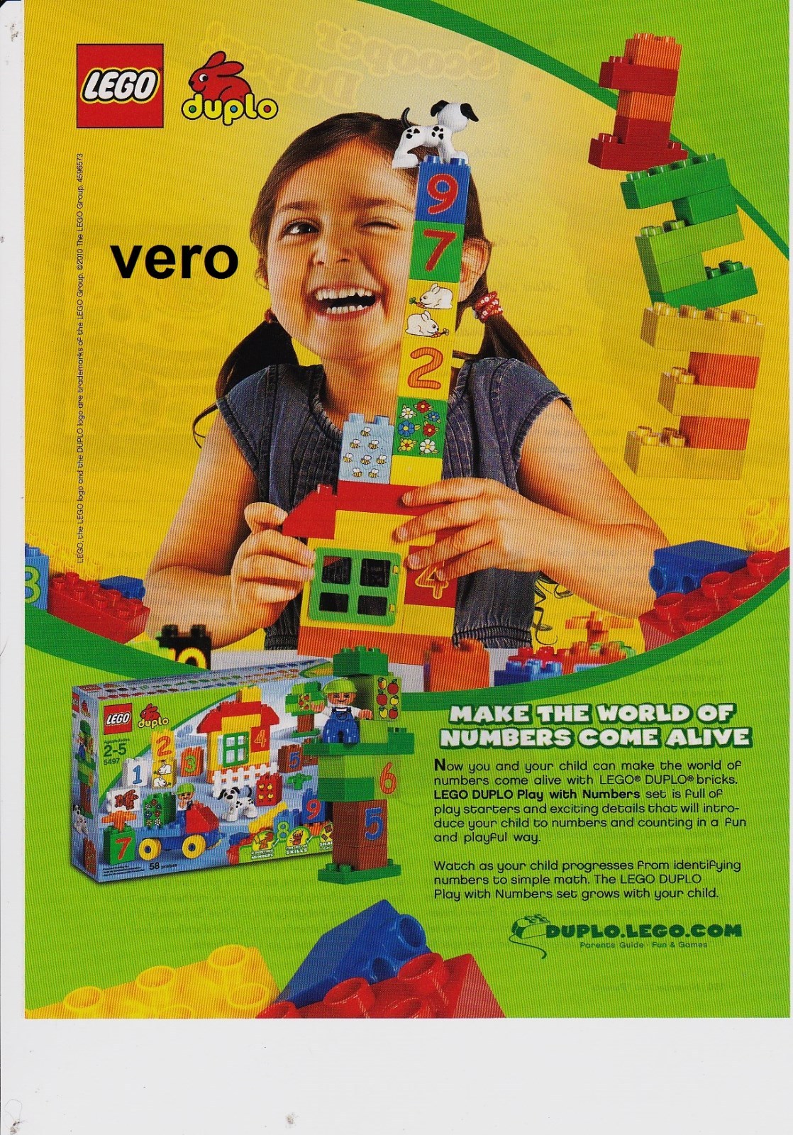 LEGO magazine ad 2010 print page clipping advert play with numbers ...