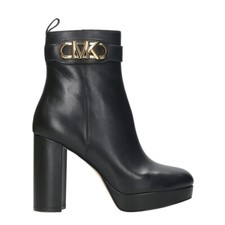 MICHAEL KORS PARKER PLATFORM BOOTIE Stivaletti In Pelle Neri NUOVI