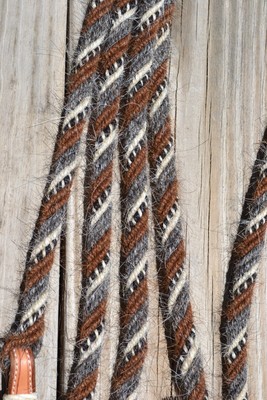 Trousse ronde en cuir brut naturel - Artisanal