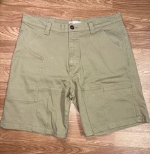Wrangler Cargo Shorts Mens 36 Green Relaxed Fit Cotton Stretch Utility