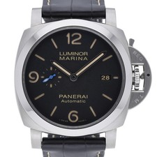 Panerai Luminor Marina Automatic PAM01312 with 44mm Steel case and Black dial...