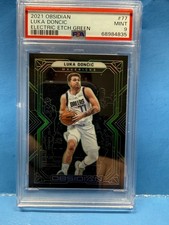 2021 OBSIDIAN LUKA DONCIC ELECTRIC ETCH GREEN PSA MINT 9  08/25