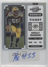 2022 Contenders Optic Rookie Ticket Silver Prizm Kingsley Enagbare #181 Auto 3hd