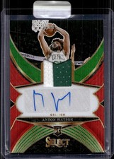 2024 Panini Select RJA-WAT Anton Watson RC Jersey Auto Red Wave Prizms /99