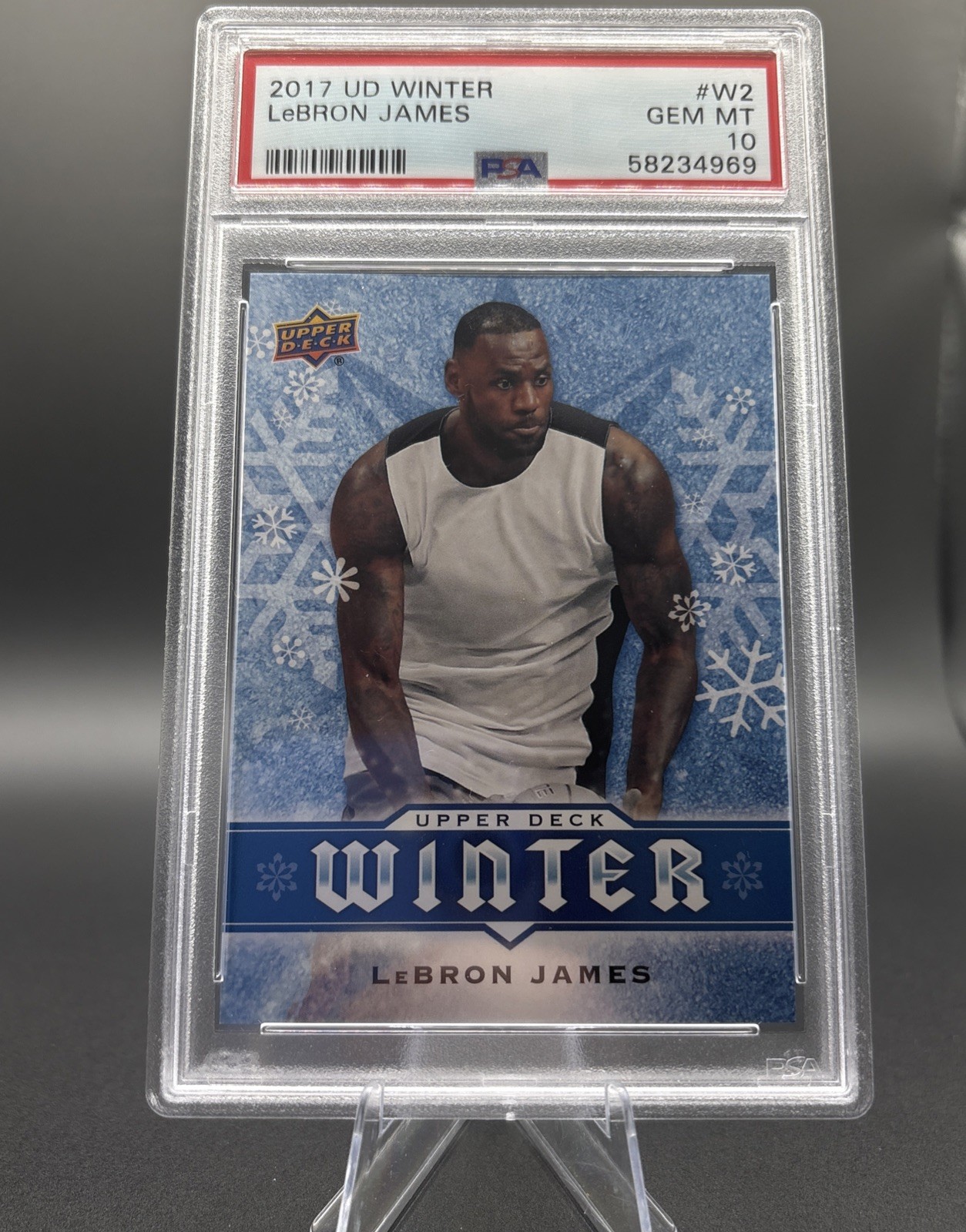 2017 Upper Deck UD Winter LeBron James #w2 Basketball Cavs PSA 10 Gem Mint