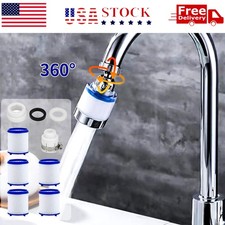 Faucet Water Filter Tap Mount Kitchen Sink Purifier Unit  5x Filter Cartridges