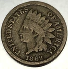 1862 Indian Head Cent Penny - Very Good Condition - 2188