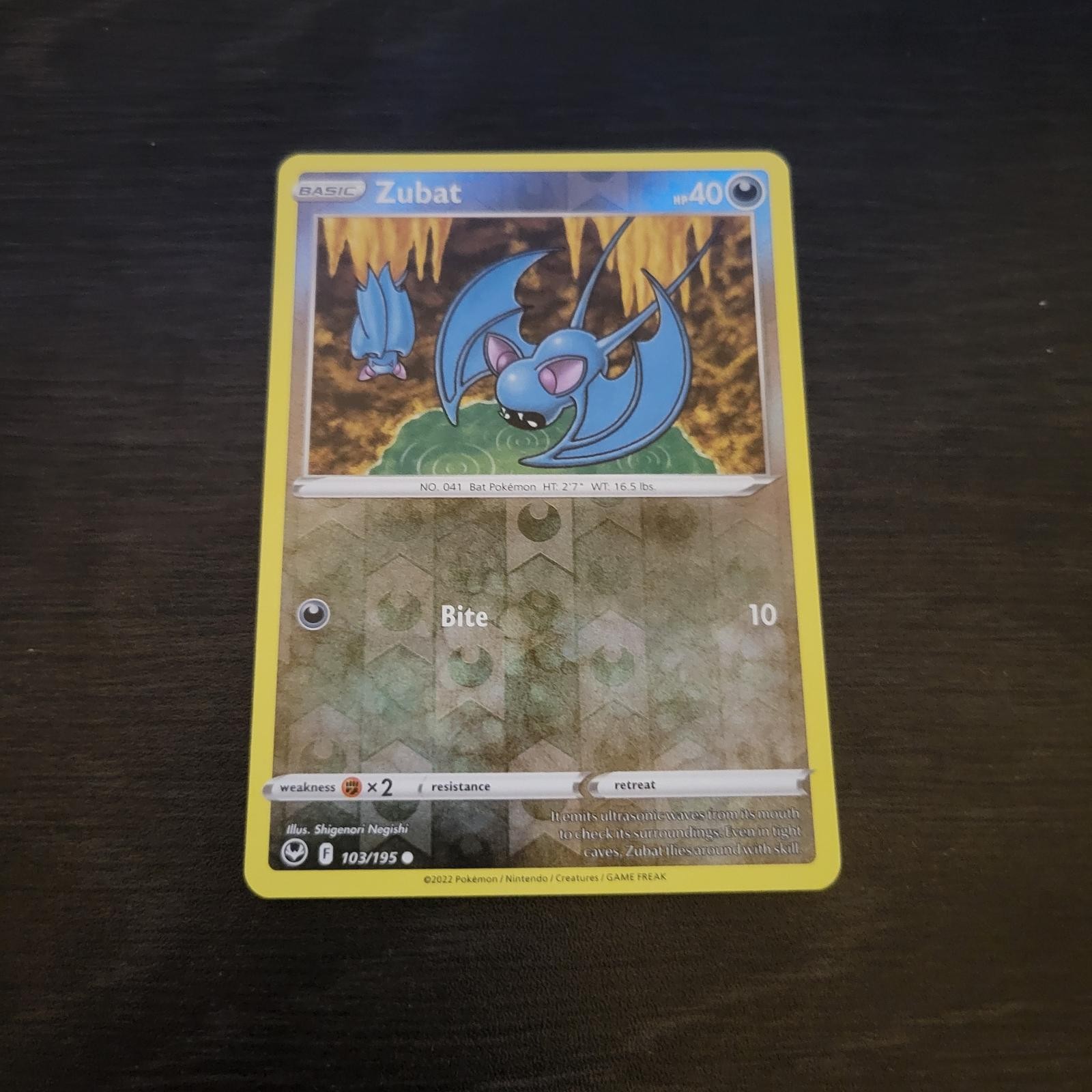 Zubat 103/195 Common Silver Tempest Pokemon Reverse Holo Near Mint