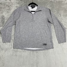 Eddie Bauer pullover Women's Large Gray 1/2 Zip Long Sleeve Ebtek