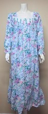 EILEEN WEST Long Sleeve Floral 100 Cotton Ballet Nightgown Gown Large NEW E5825