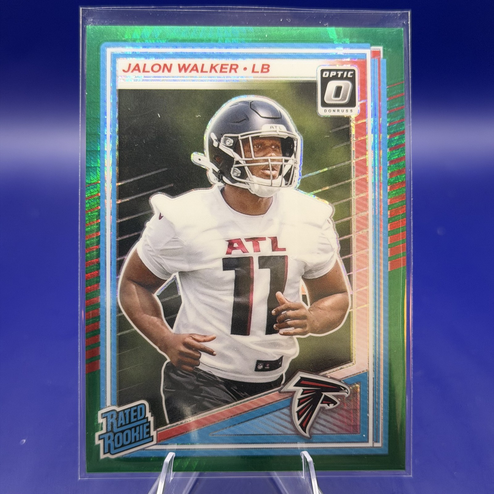 2025 Panini Donruss Optic - Rated Rookie Jalon Walker #290 Green Hyper Prizm...