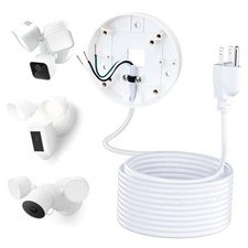 Power Cable and Plug-in Mount for Floodlight Cams Compatible with White