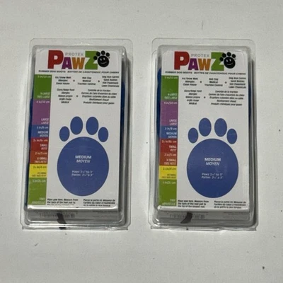 Protex Pawz Dog Boots Waterproof Natural Rubber Size Medium Blue Lot of 2 - Image 1 of 4