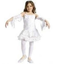 Mummy Ballerina Halloween Costume 12/14 White Tutu Dress, Tights, Sleeves Girls
