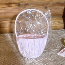 Pink Satin Flower Basket for flower girl