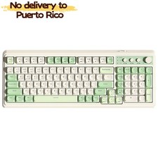  S99 Tri-Mode Gaming Keyboard Green, BT/2.4G/USB-C RGB Numpad Knob-NEW