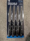 Henckels 4-pc Steak Knife Set, Stamped Blade, Stainless Steel, Dishwasher Safe