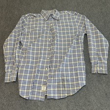 Peter Millar Shirt Large Long Sleeve Button Down Plaid Multi Colored Check