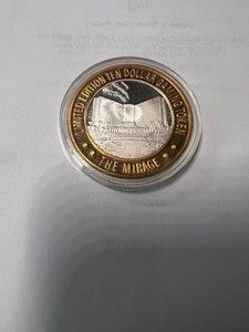 The Mirage Las Vegas, NV Casino Silver Strike .999 Fine Silver Center VGC
