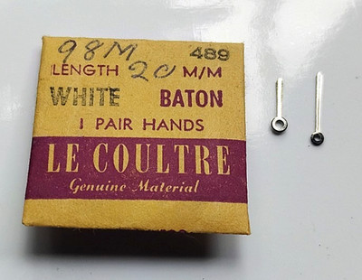 Jaeger LeCoultre 489 Watch Hands watch part #98M White/Silver Baton SEE LIST