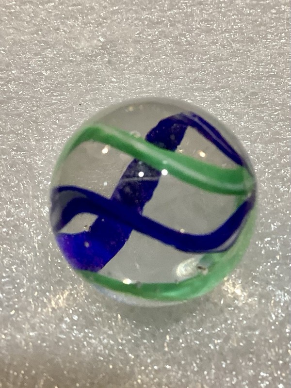 Gorgeous Handmade Contemporary Swirl Marble, 0.77” Mint