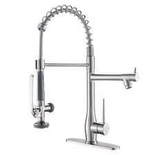 GIMILI Kitchen Faucet with Pull Down Sprayer Single Handle High Pressure Brus...
