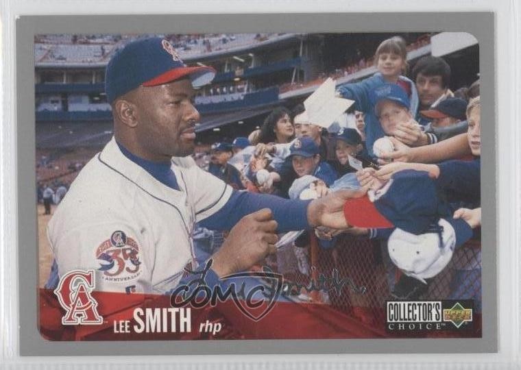 1996 Upper Deck Collector's Choice Silver Foil Signature Lee Smith #77 HOF 0j5