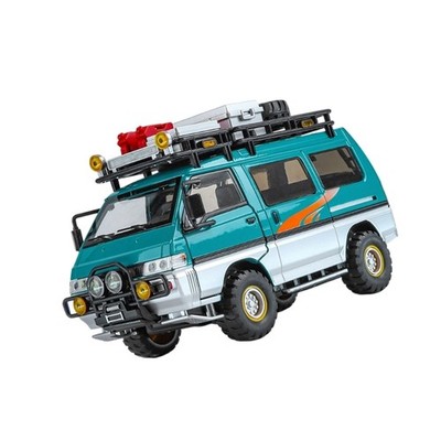 Die Cast Car Toy Realistic Engine Sounds LED Light Minibus Vehicle Toy for Kids