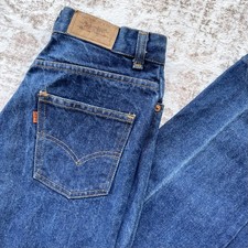 Vintage 70  s Levi  s Orange Tab Straight High Waisted Jeans 28x32.5