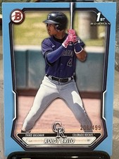 🔥2026 Bowman Chrome ROLDY BRITO 1st Bowman Light Blue Paper #206/499 ROCKIES🔥