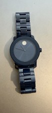 Movado Bold Men's Analog Swiss Quartz Navy Blue Stainless Steel Bracelet Watch