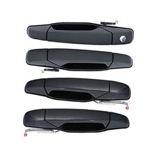 4pcs Left Right Front Rear Side Black Exterior Door Handles Compatible With
