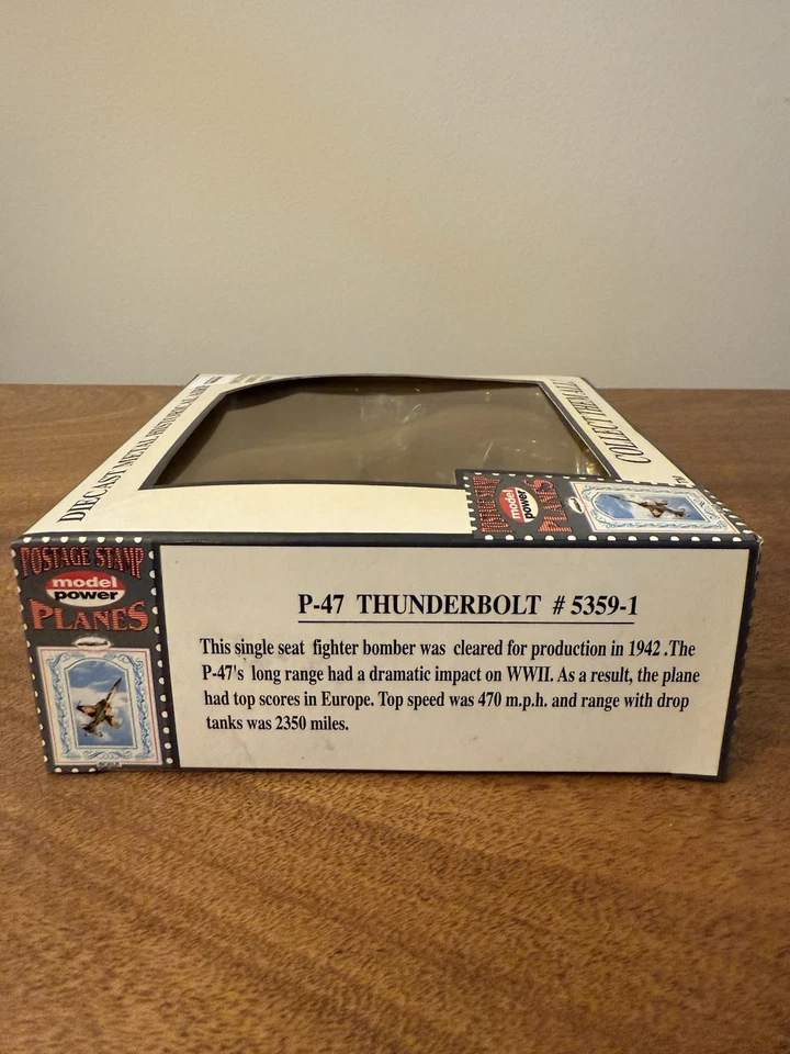 Modelo Power Sello Postal Diecast Escala 1/100 Avión P-47 Thunderbolt Nº 5359-1 Foto 2 de 4
