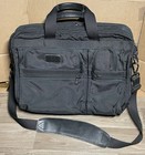 Tumi T-Pass Laptop Computer Briefcase Black Nylon Shoulder Bag 17"