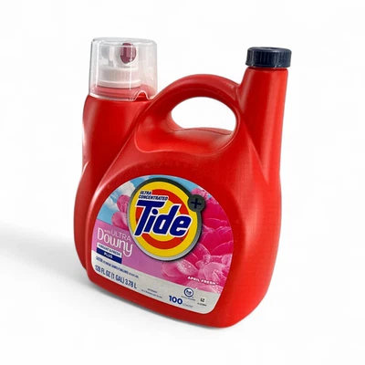 Tide Ultra Downy Liquid Laundry Detergent April Fresh Scent - 100 Loads, 128 oz