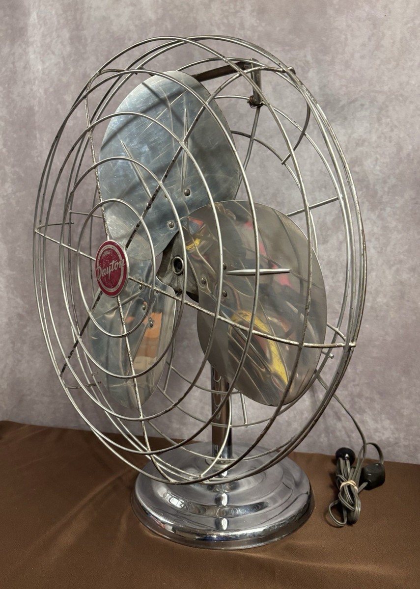 Vintage Dayton Fan MCM Industrial High Power 2 Speed 18” Blades
