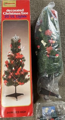 Vtg Woolworth's America's Christmas  Mushroom Cat Decorated Tree 24  Rare!