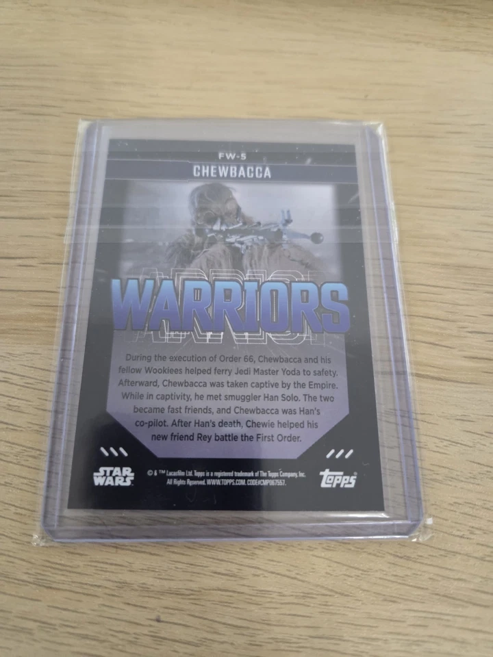 Chewbacca, 2023 Topps Finest Star Wars, Finest Warriors - Image 2 of 2