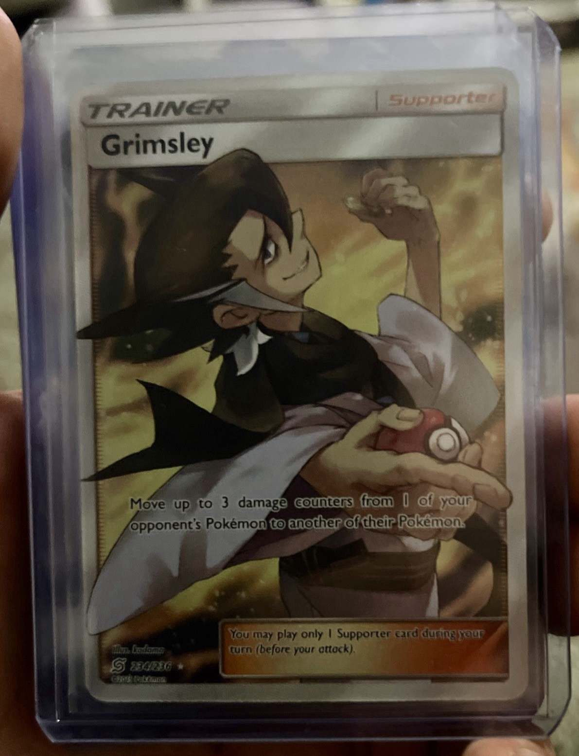 Grimsley (Full Art) 234/236 Sm-Unified Minds Holo - Mint Never Used