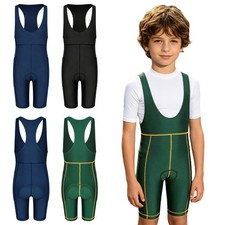 Unisex Kids Bib Shorts Leisure Cycling Road Bodysuit Outdoor 3D Padded Riding
