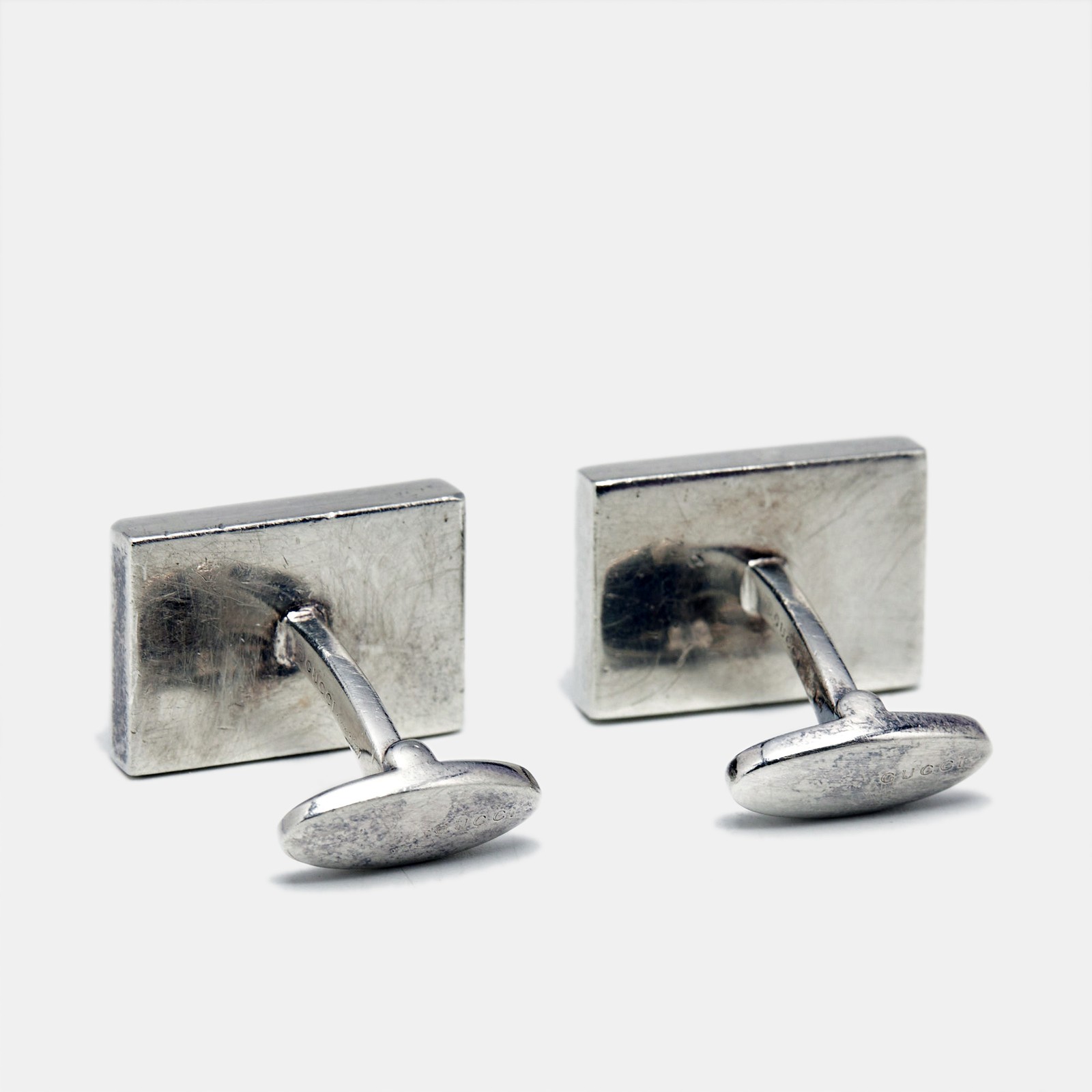 Gucci Ghost Silver 925 Rectangular Cufflinks - image 3