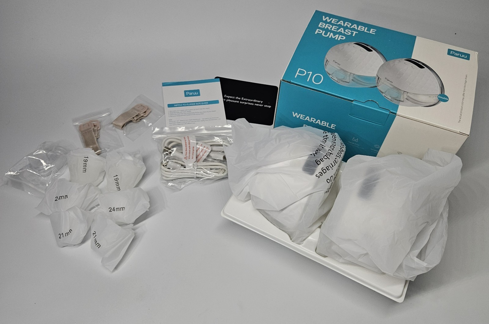 Paruu P10 Hands-Free Wearable Breast Pump with 9 Levels & 4 Modes-image