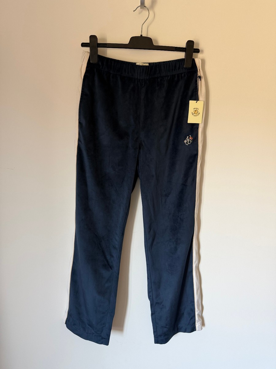 Aime Leon Dore x Drake's Velvet Track Pants - Size Large - Navy