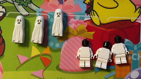 LEGO Ghost Minifigure - 10228 850487 30201 Monster Fighters  (SET OF 3)